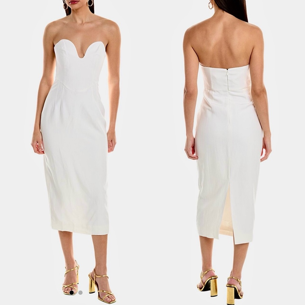 πΊπHPππΊ NWT Mara Hoffman Isla Midi Dress White - Picture 13 of 16